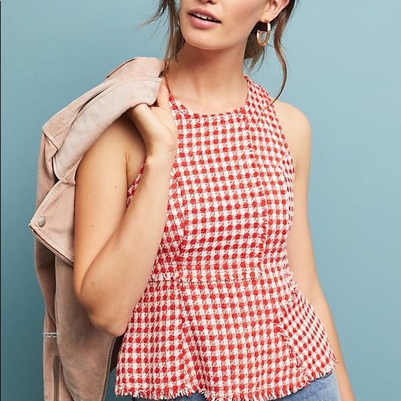 Anthropologie Tops - NWT Anthropologie Tweed Peplum Top by Maeve